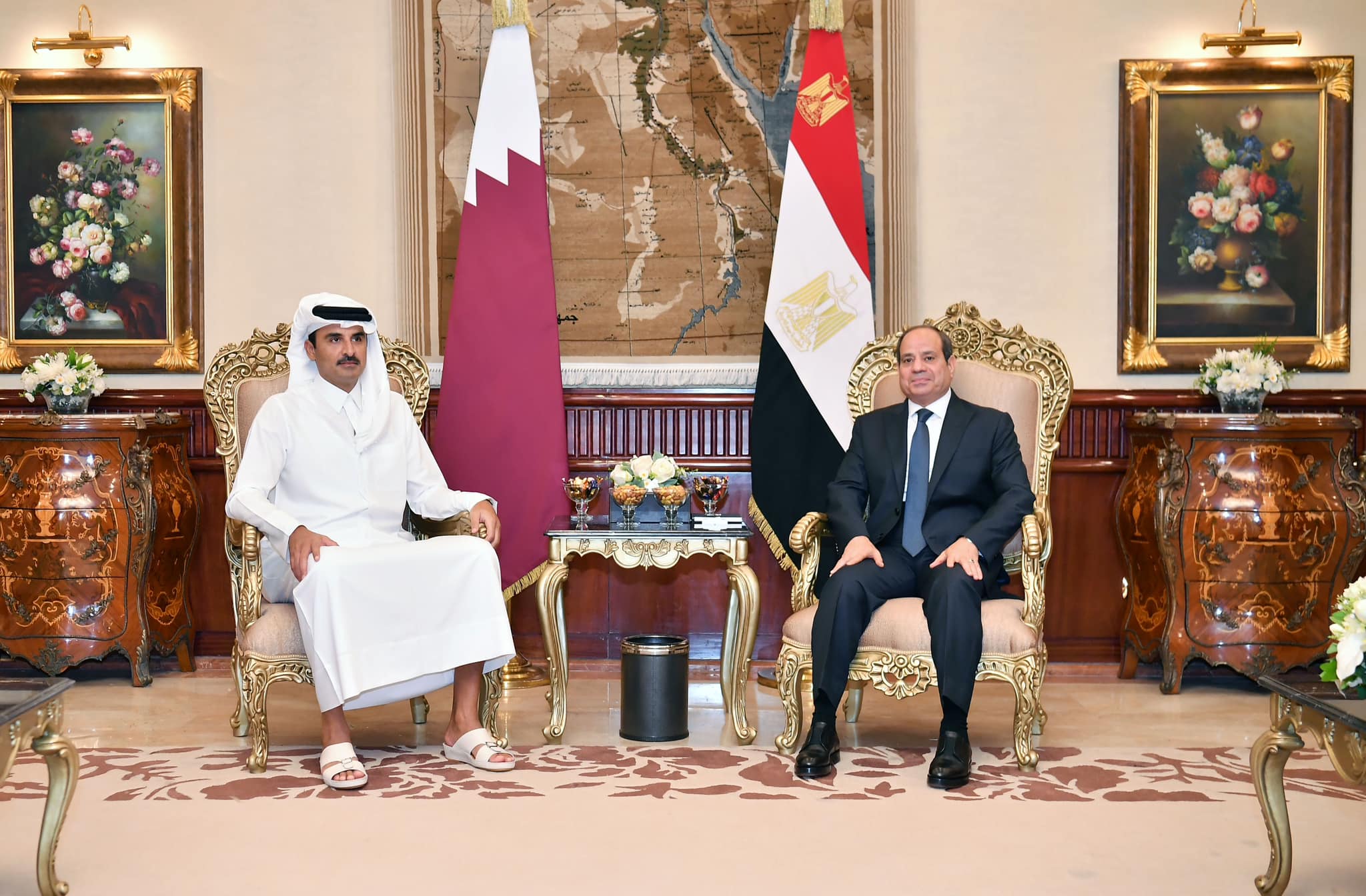 الرئيس السيسي وأمير قطر