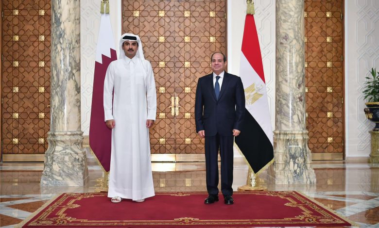 أمير قطر والرئيس السيسي