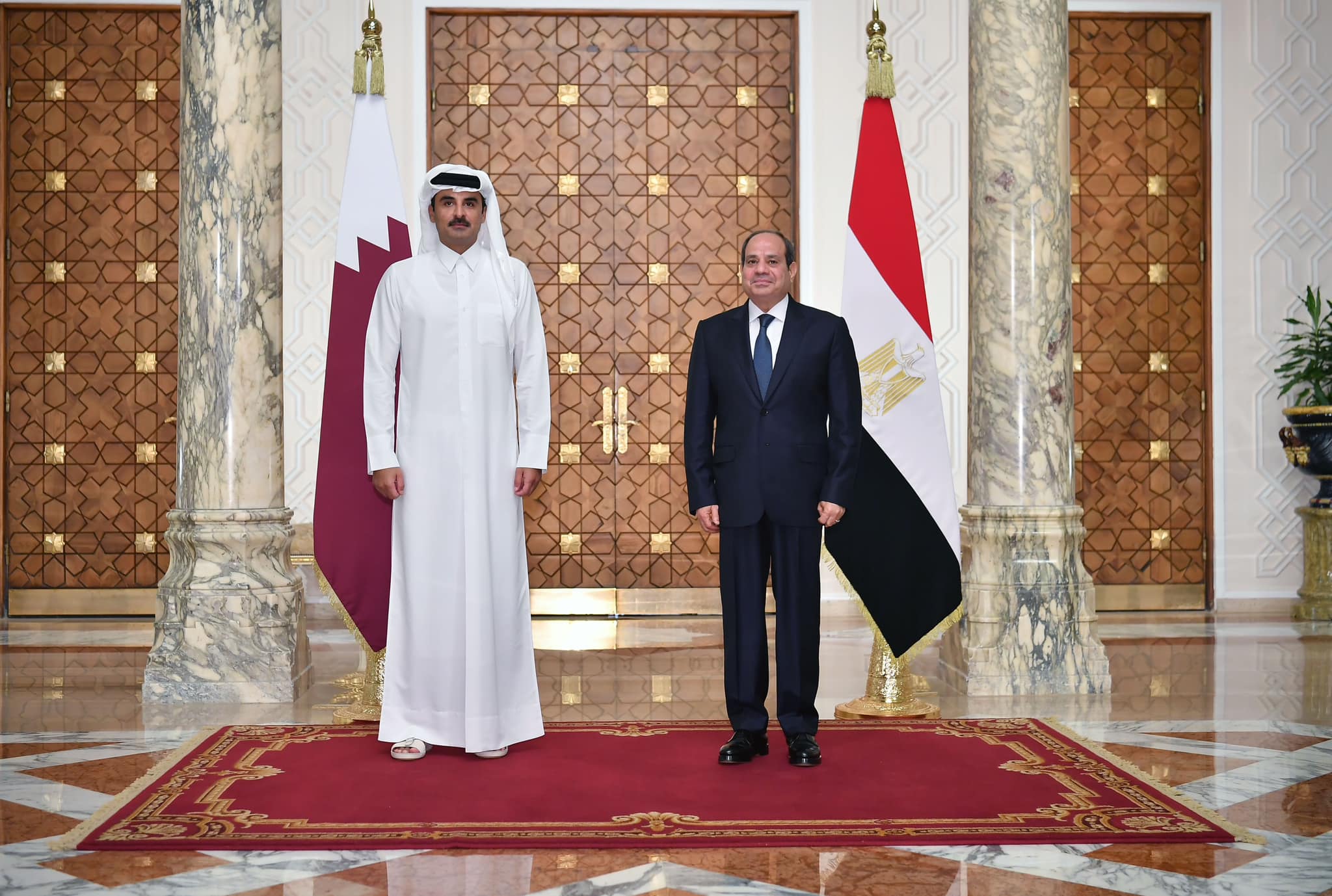 أمير قطر والرئيس السيسي