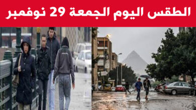 طقس اليوم الجمعة في مصر 29 نوفمبر 2024