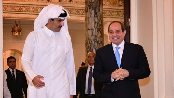 رسالة من أمير قطر إلى الرئيس السيسي تؤكد حرص الدوحة على تعزيز التعاون المشترك
